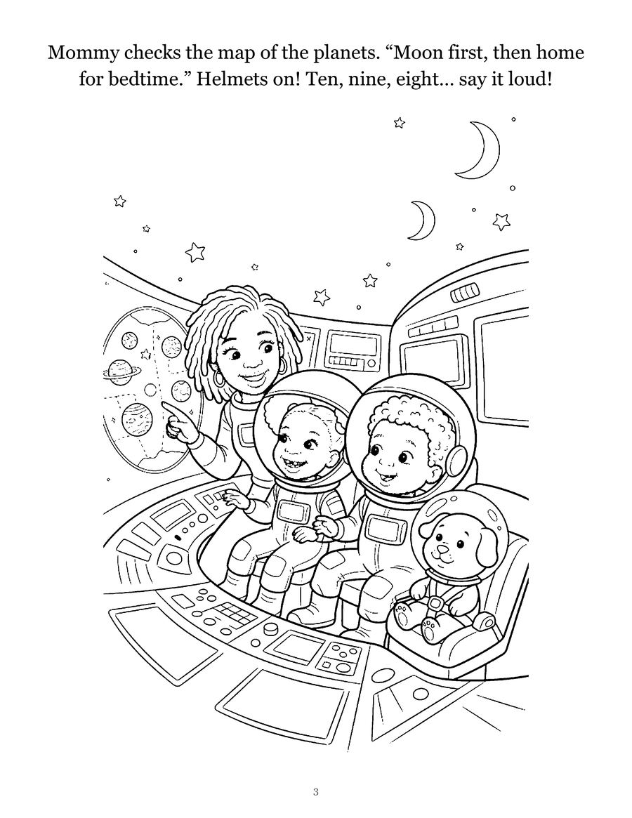 Page from Zuri and the Rocket to the Moon